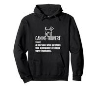 Caninetrovert Definition Signification Funny Dog Lover Owner Blague Sweat à Capuche