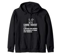 Caninetrovert Definition Signification Funny Dog Lover Owner Blague Sweat à Capuche