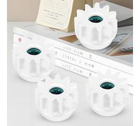 CANIPHA Generic Lot de 4 pièces de rechange pour balai rotatif, compatibles avec O-Cedar/Vileda, plastique et acier, facile à installer, blanc, rond, sans couvercle, pièce de nettoyage, seau à franges