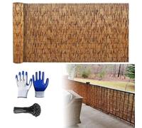 Canisse Bambou 1mX5m 1m50X5m 2mX5m Canisse en Roseau Naturel Clôture D'intimité pour Balcon Rouleau De Clôture en Roseau Brise Vue Jardin en Roseau Clôture Décorative pour Jardin
