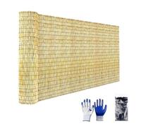 Canisse Bambou 30-180cm Hoch, Premium Canisse Brise Vue en Roseau Nature, Fixation Protection Contre Regards Clôture Extérieure Décorative pour Balcon Brise-Vent Terrasse(Natural Color)