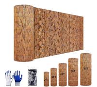 Canisse Bambou 30-180cm Hoch, Premium Canisse Brise Vue en Roseau Nature, Fixation Protection Contre Regards Clôture Extérieure Décorative pour Balcon Brise-Vent Terrasse(Brown Color)