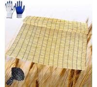 Canisse Bambou Entier Naturel,Paravent Balcon Bambou Imperméable,Barriere Jardinage Tissé À La Main,Cache Vue Balcon avec 100 Attaches Zip pour Porche, Piscine, Plafond, Arrière-Cour(H130xL600cm/4.2X
