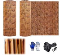 Canisse Bambou Naturel, Rouleaux De Clôtures en Roseau, Brise-Vue en Bambou 80 90 100 110 120 130 140 150 160cm Hauteur Canisse Roseau Décorative Extérieur pour Jardin Balcon