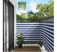 Canisse - brise-vue - brande Vidaxl Écran de balcon Bleu et Blanc 120 x 200 cm