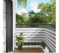Canisse - brise-vue - brande Vidaxl Écran de balcon Gris clair et blanc 75 x 500 cm