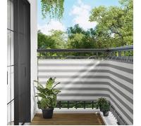 Canisse - brise-vue - brande Vidaxl Écran de balcon Gris clair et blanc 90 x 600 cm