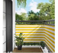 Canisse - brise-vue - brande Vidaxl Écran de balcon Jaune et blanc 100 x 400 cm Tissu Oxford
