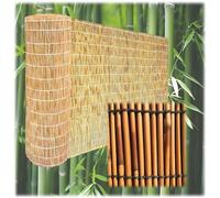 Canisse Brise Vue Roseau Balcon Clôture de Bambou Palissade Jardin Exterieur D'intimité Robuste Rouleaux Canisse Pergola Naturel 1x10m 1.5x5m 1.8x5m(Ligne Blanche Naturelle)