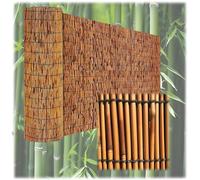 Canisse Brise Vue Roseau Balcon Clôture de Bambou Palissade Jardin Exterieur D'intimité Robuste Rouleaux Canisse Pergola Naturel 1x10m 1.5x5m 1.8x5m(Ligne Noire carbonisée)