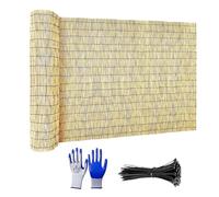 Canisse en Osier Naturel - Brise-vue pour Balcon, Pare-soleil pour Terrasse Véranda Clôture D'Intimité Roseau, Protection Contre Le Vent en Saule Jardin Couverture Décorative(Natural,H0.7 x L1m)