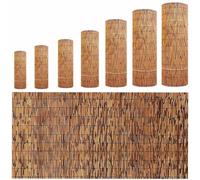 Canisse en Roseau Naturel Brise Vue Balcon Pergola Rouleau Clôture en Bambou Jardin Exterieur Décorative 2mx5m,1.5mx5m,1mx10m, Facile À Installer D'intimité Isoler Visuellement Une(Ligne noire carboni