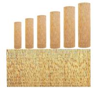 Canisse en Roseau Naturel Brise Vue Balcon Pergola Rouleau Clôture en Bambou Jardin Exterieur Décorative 2mx5m,1.5mx5m,1mx10m, Facile À Installer D'intimité Isoler Visuellement Une(Ligne blanche natur