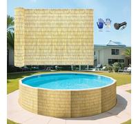 Canisse En Roseau Naturel Brise Vue En Rouleaux Avec Attaches De Fixation 40 50 60 70 80 90 100 120 150 160 180cm Protection Contre Regards Clôture Pour Jardin Terrasse Et Balcon(Black wire)