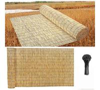 Canisse en Roseau Naturel Longueur 1m 2m 3m 4m 5m,Clôture D'intimité pour Balcon,Rouleaux De Clôture en Roseau, Clôture Décorative Extérieure, Clôture Naturelle avec Attache-Câble