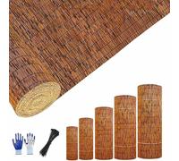 Canisse en Roseau Naturel Séparation,Paravent Balcon Bambou Robuste,Barriere Jardin Exterieur Imperméable,Brise Vue Jardin Bambou Tissé À La Main pour Exterieur Jardin Balcon Porche(H110xL400cm/3.6x1