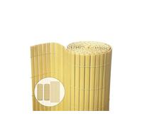 VOUNOT® Canisse en PVC Brise Vue Ultra Renforcé avec Attaches de Fixation Double Face pour Jardin Balcon et Terrasse Résistante à la Corrosion et aux Intempéries 100x300cm Beige