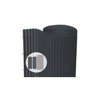 VOUNOT Canisse PVC Brise-vue Ultra renforcé – Attaches double face – 80x500 cm Gris