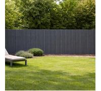 Canisse PVC occultant simple face 1 5x3m gris - Kit de fixation inclus