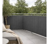 Canisse PVC occultant simple face 1x3m gris - Kit de fixation inclus