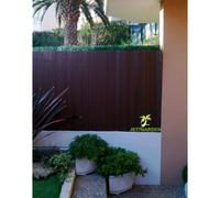 Canisse pvc - panneaux 2,50 m - noyer - 1,80 m JET7GARDEN