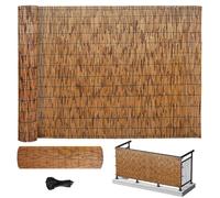 Canisse Roseau Bambou Rideaux Exterieurs Pour Terrasse Exterieur Clôture En Roseau Naturel Brise Vue Bambou Store Pergola Extérieur Brise Vue Bois Panneau Cloture Cache Vue Exterieur Jardin 1m80 1m