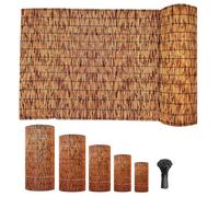 Canisse Roseau Nature Brise-Vent de Jardin/Balcon/Terrasse, Canisse Occultant Brise Vue Bambou avec Colliers, 0.5m 0.8m 1m 1.2m 1.5m 1.8m 2m 2.2m Hauteur Clôture d'Intimité Exterieur