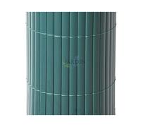 Canisse Synthétique Pvc Simple 1,5 X 5 M Avec Cannes Entières Vert Forcé, Brise-Vue Pour Jardins, Balcons Et Clôtures Vert