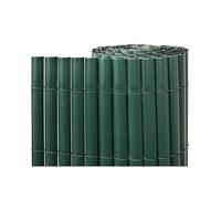 Canisse Synthétique Pvc Simple 2 X 5 M Avec Cannes Entières Vert Forcé, Brise-Vue Pour Jardins, Balcons Et Clôtures Vert