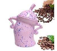 Canister avec attitude - grand pot en céramique avec couvercle | Jars de nourriture à thé de café mignon | Sassy St0Rage Canisters Fun Creative Desktop Cup Kitchen Storage