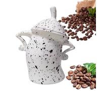 Canister avec attitude - grand pot en céramique avec couvercle | Jars de nourriture à thé de café mignon | Sassy St0Rage Canisters Fun Creative Desktop Cup Kitchen Storage