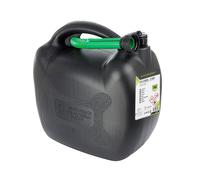Canister de Carburant Plastique, 20L, Forme Ovale, Noir