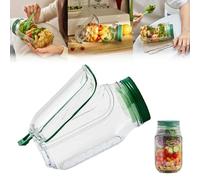 Canisto Salad Pod - Récipient à salade étanche avec étui intégré | Bol de préparation des repas pour légumes verts frais | Design boîte à bento | Gardez les ingrédients croustillants et séparés