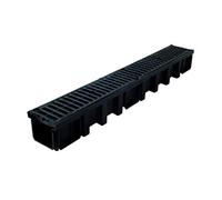 Caniveau 1m grille polyamide B125 largeur 130 noir CAN10BN