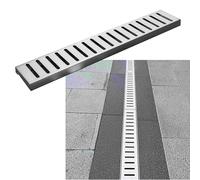 caniveau à fente, Grille de drainage extérieure for allées, panneau robuste, remplacement grille d'égout 58 cm long(15x58cm(5 7/8x22 7/8"))