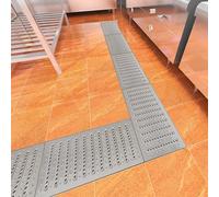 caniveau à fente, Grilles de drainage tranchées métalliques, couvercles caniveaux extérieurs amovibles, grilles d'égouts robustes(25x58cm(9 7/8x22 7/8"))