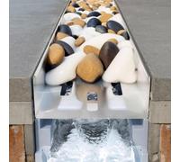 caniveau à fente, Système de drainage tranchée récupératrice d'eau sol, caniveau extérieur for cour, kit d'égout(19.5x22cm(7.7x8.7"))