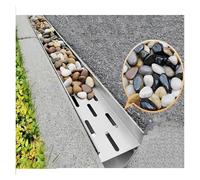 Caniveau Acier Inoxydable Kit De Drainage De Tranchée En Acier Inoxydable, Drain De Douche Rectangulaire Avec Grille Amovible For La Piscine De Pont Jardin Jardin U Emplacement, Système De Canal De Vi