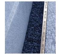 Caniveau Acier Inoxydable Kit De Drainage De Tranchée En Acier Inoxydable, Drain De Douche Rectangulaire, Gouttière De Drainage De L'allée, Trottoir De Piste Extérieur Kit De Drainage Du Sol, Couvercl