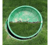 Caniveau Couvercle de Regard Rond Invisible pour Fosse Septique de Champ D'épuration, Couvercle de Bassin D'épuration en Plastique Vert Avec Base, Cache-pots de Plantation pour Jardin(Dia 70cm/27.5in)