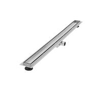 Caniveau de Douche 100cm 2en1 à Carreler, Argent, Acier Inoxydable, avec Appareil