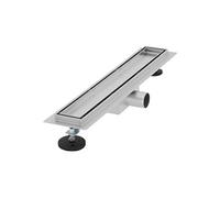 LuxeBath Caniveau de Douche 50 cm 2en1 à Carreler, Argent, Acier Inoxydable, avec Appareil