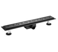 CANIVEAU DE DOUCHE 50cm EN INOX BLACK MATT, STERFPUT DE DOUCHE, HAUTEUR AJUST...