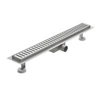 CANIVEAU DE DOUCHE ACIER INOX GRILLE À FENTE 120 cm ITALIENNE