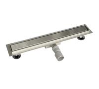 Caniveau de Douche Acier INOX, Réglable Le 2 en 1 Carreler Caniveau, Caniveau de Douche avec Siphon à bloqueur d'odeurs et Filtre à Cheveux, Drainage Rapide, Caniveau Extra Plat 130cm