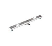 tectake® Caniveau Douche Italienne Siphon douche Sol d'évacuation en Acier Inoxydable 80 cm Grille caniveau Anti odeur Accessoire douche Grille de douche Sol Salle de bain