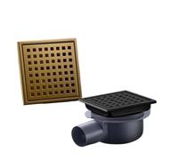 Caniveau De Douche Drain de sol en acier inoxydable 304, grand déplacement, translation carrée, Style latéral, Drainage à même couche