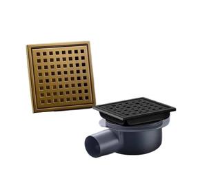 Caniveau De Douche Drain de sol en acier inoxydable 304, grand déplacement, translation carrée, Style latéral, Drainage à même couche