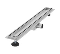 LuxeBath Caniveau de Douche 70 cm 2en1 à Carreler, Argent, Acier Inoxydable, avec Appareil