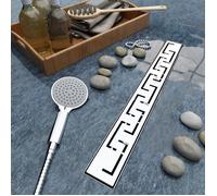 Caniveau de douche Grec 80cm inox à l'Italienne - AICA - modèle E/C - grille 80x7cm - anti-odeur